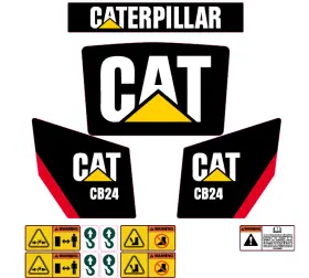 3m Cb24 For Caterpillar Cat Drum Roller Replacement Decal Set Free Shipping