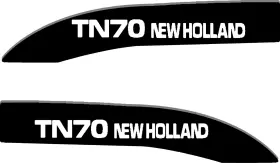 3m Tn-70 Tn70 New Holland Tractor Hood Vinyl Decals Sticker Graphics Set Kit Tn 70
