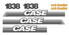 3m W14b New Case Skid-steer 1838 Decal Set Uni-loader Stickers Emblem Kit Bsn Black L K
