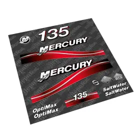 411 Decals 856025738179 Aftermarket Replacement For Mercury 135 2005-2007 Outboard Decal