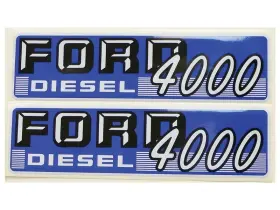 A&i 67696 1115-1585 Tractor Hood Decal Set To Fit Ford 4000 A&i 67696 1115-1585 Tractor Hood Decal Set To Fit Ford 4000