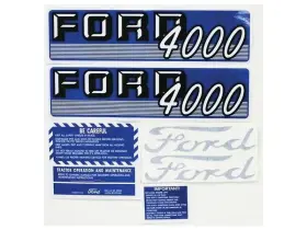 A&i S.67696 Tractor Hood Decal Set To Fit Ford 4000 Stickers A&i S.67696 Tractor Hood Decal Set To Fit Ford 4000 Stickers