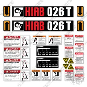 Aftermarket 026t Fits Hiab Decal Kit Crane - 7 Year 3m Outdoor Vinyl