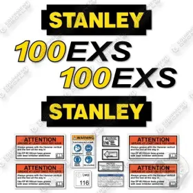 Aftermarket 100-exs Fits Stanley 100exs Decal Kit Hydraulic Hammer Replacement Stickers - 3m Vinyl