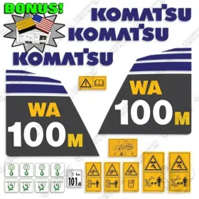 Aftermarket 100m-5 Fits Komatsu Wa100m-5 Decal Kit Wheel Loader Decals - 7 Year Outdoor 3m Vinyl