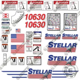 Aftermarket 10630 Fits Stellar Decal Kit Full Safety Stickers With Logos - 7 Year 3m Vinyl Aftermarket 10630 Fits Stellar Decal Kit Full Safety Stickers With Logos - 7 Year 3m Vinyl