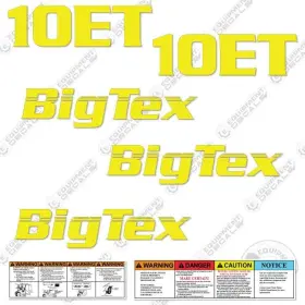 Aftermarket 10et Fits Big Tex Trailer Decal Kit - 7 Year Outdoor 3m Vinyl
