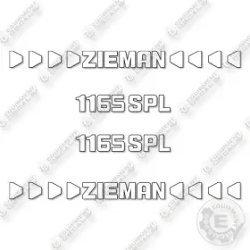 Aftermarket 1165spl Fits Zieman Decal Kit Trailer- 3m Reflective - 7 Year Outdoor Vinyl