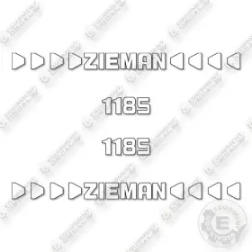 Aftermarket 1185 Fits Zieman Decal Kit Trailer- 3m Reflective - 7 Year Outdoor Vinyl