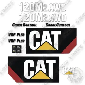 Aftermarket 120m2 Fits Caterpillar Awd Decal Kit Motor Grader- 7 Year Outdoor 3m Vinyl