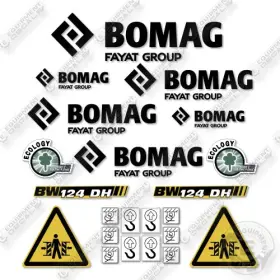 Aftermarket 124dh-5 Fits Bomag Bw124dh-5 Decal Kit Roller - 7 Year Outdoor 3m Vinyl