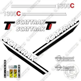 Aftermarket 1300c Fits Scattrak Decal Kit Skid Steer - 7 Year Outdoor 3m Vinyl