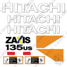 Aftermarket 135us-5 Fits Hitachi Zx135us-5 Decal Kit Z-axis Excavator - 7 Year Outdoor 3m Vinyl