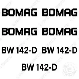 Aftermarket 142d Fits Bomag Bw 142-d Decal Kit Soil Compactor Roller - 7 Year Outdoor 3m Vinyl