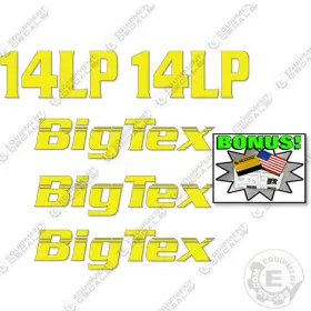 Aftermarket 14lp Fits Big Tex Trailer Decal Kit - 7 Year Outdoor 3m Vinyl