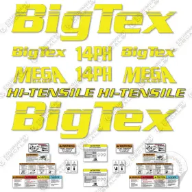 Aftermarket 14ph Fits Big Tex Decal Kit Trailer Decals - 7 Year Outdoor 3m Vinyl