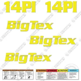 Aftermarket 14pi Fits Big Tex Trailer Decal Kit - 7 Year Outdoor 3m Vinyl