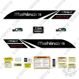 Aftermarket 1538 Fits Mahindra Decal Kit Tractor Equipment Decals - 7 Year Outdoor 3m Vinyl Aftermarket 1538 Fits Mahindra Decal Kit Tractor Equipment Decals - 7 Year Outdoor 3m Vinyl