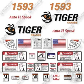 Aftermarket 1593 Fits Tiger Decal Kit Crane- 7 Year Outdoor 3m Vinyl