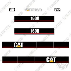 Aftermarket 160h Fits Caterpillar Decal Kit Scraper Motor Grader - 7 Year Outdoor 3m Vinyl