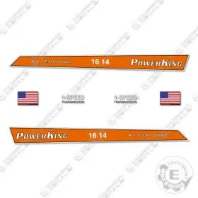Aftermarket 1614 Fits Power King Decal Kit Tractor - 7 Year Outdoor 3m Vinyl