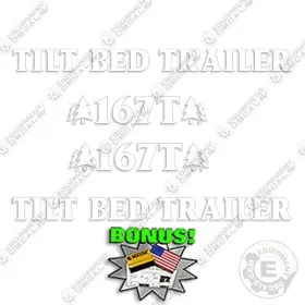 Aftermarket 167t Industrias America Decal Kit Dump Trailer - 7 Yr Outdoor 3m Vinyl Bonus