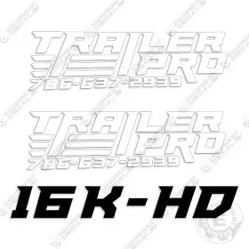 Aftermarket 16k-hd Fits Trailer Pro Decal Kit Equipment - 7 Year Outdoor 3m Vinyl