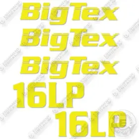 Aftermarket 16lp Fits Big Tex Decal Kit Trailer - 7 Year Outdoor 3m Vinyl