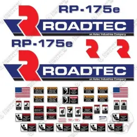 Aftermarket 175e Fits Roadtec Rp-175e Decal Kit Asphalt Paver - 7 Year Outdoor 3m Vinyl Aftermarket 175e Fits Roadtec Rp-175e Decal Kit Asphalt Paver - 7 Year Outdoor 3m Vinyl