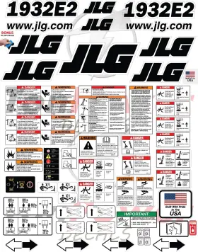 Aftermarket 1932e2 Fits Jlg Scissor Lift Decal Kit Laminated 3m Vinyl - Free Shipping