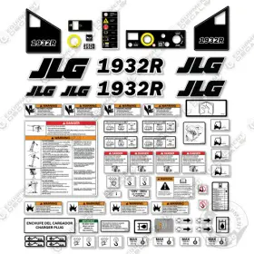 Aftermarket 1932rs Fits Jlg 1932r Decal Kit Scissor Lift - Warning Sticker Set Logos 3m Vinyl