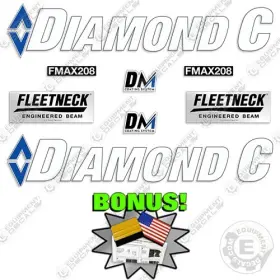 Aftermarket 208-hs Diamond C Fmax Decal Kit Trailer - 7 Year Outdoor 3m Vinyl Bonus