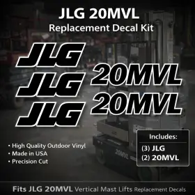 Aftermarket 20mvl Fits Jlg Decal Kit Vertical Mast Lift - High Quality Fast Shipping