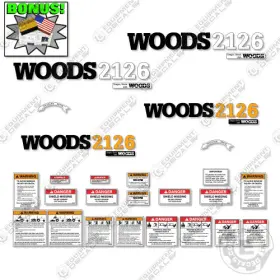 Aftermarket 2126 Fits Woods Decal Kit Rotary Cutter - 7 Year Outdoor 3m Vinyl