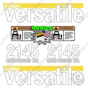 Aftermarket 2145 Buhler Versatile Genesis 3 Decal Kit Tractor - 7yr 3m Outdoor Vinyl Bonus