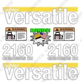 Aftermarket 2160 Buhler Versatile Genesis 3 Decal Kit Tractor - 7yr 3m Outdoor Vinyl Bonus