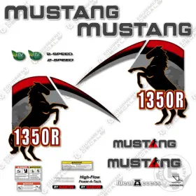 Aftermarket 2200r Mustang Decal Kit Skid Steer -