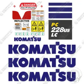 Aftermarket 228us Fits Komatsu Pc228us-11 Decal Kit Excavator - 3m Vinyl Decals