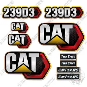 Aftermarket 239d3 Fits Caterpillar Decal Kit Skid Steer Decals - 7 Year Outdoor 3m Vinyl