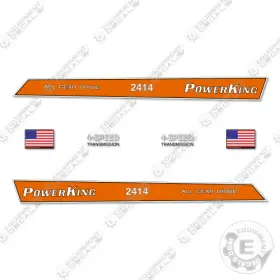 Aftermarket 2414 Fits Power King Decal Kit Tractor - 7 Year Outdoor 3m Vinyl
