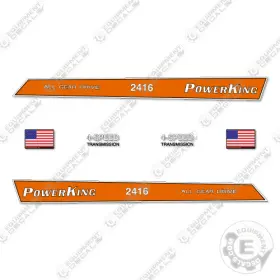 Aftermarket 2416 Fits Power King Decal Kit Tractor - 7 Year Outdoor 3m Vinyl