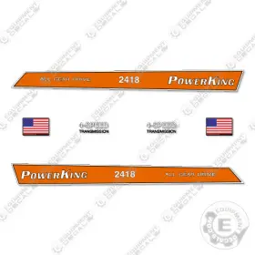 Aftermarket 2418 Fits Power King Decal Kit Tractor - 7 Year Outdoor 3m Vinyl
