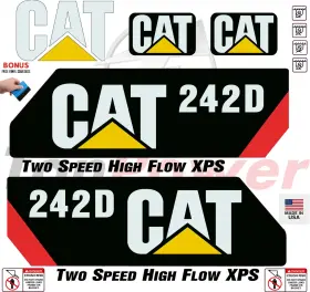 Aftermarket 242d Fits Caterpillar Decal Kit Skid Steer 3m Vinyl / Free Shipping
