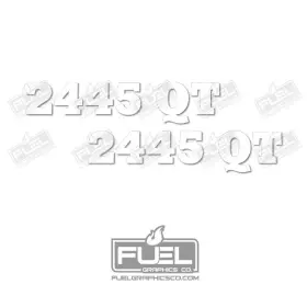 Aftermarket 2445 Quart Bush Hog Rotary Cutter Mower Premium Vinyl Decal - 10 Inch Wide X 2.1 Tall