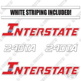 Aftermarket 24dta Fits Interstate Decal Kit Flatbed Trailer - 7 Year Outdoor 3m Vinyl