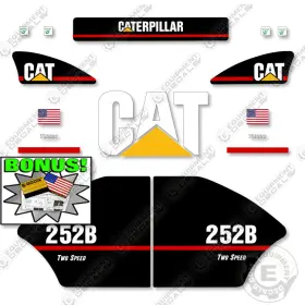 Aftermarket 252-b2 Fits Caterpillar 252 B 2 Speed Decal Kit Skid Steer - 7 Year Outdoor 3m Vinyl
