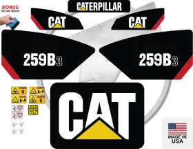 Aftermarket 259b3 Fits Caterpillar Decal Kit Skid Steer 3m Vinyl / Free Shipping
