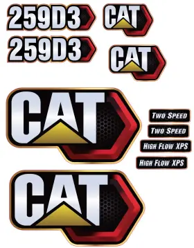 Aftermarket 259d3 Fits Caterpillar Decal Kit Skid Steer