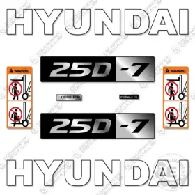 Aftermarket 25d-7 Fits Hyundai Decal Kit Forklift - 7 Year Outdoor 3m Vinyl Aftermarket 25d-7 Fits Hyundai Decal Kit Forklift - 7 Year Outdoor 3m Vinyl