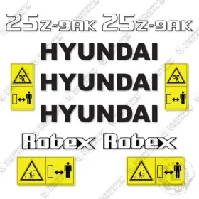 Aftermarket 25z-9ak Hyundai Decal Kit Excavator -